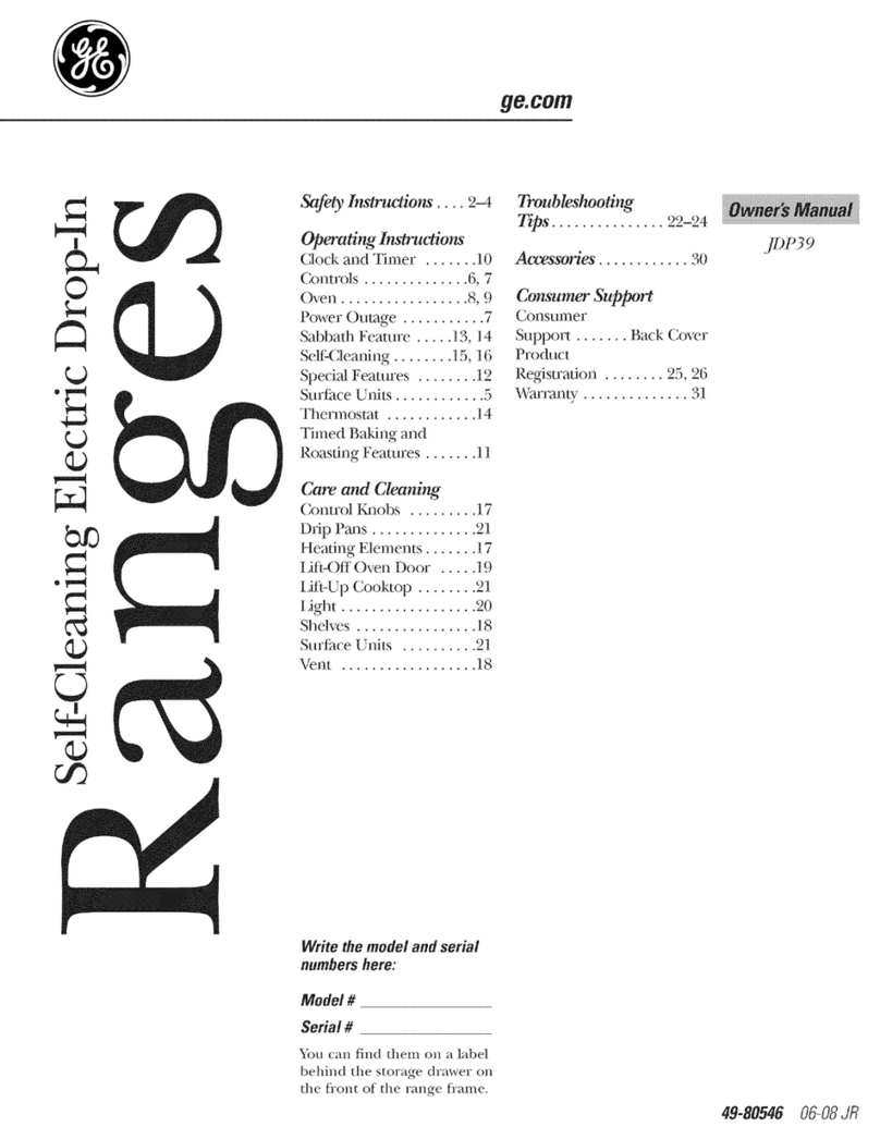 GE JDP39 User manual
