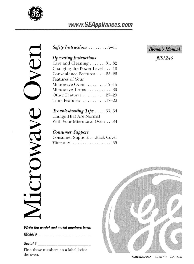 GE JES1246 User manual