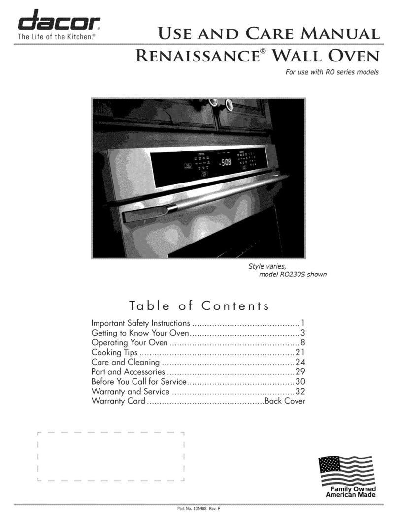 Dacor Renaissance use and care manual