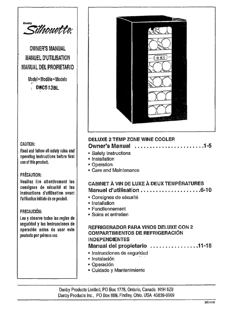 Danby Silhouette DWC513BL owner's manual