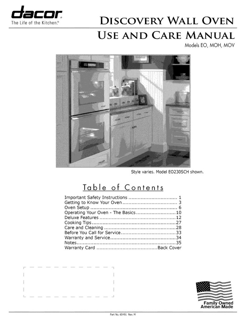 Dacor EO Series User manual Dacor EO Series User manual