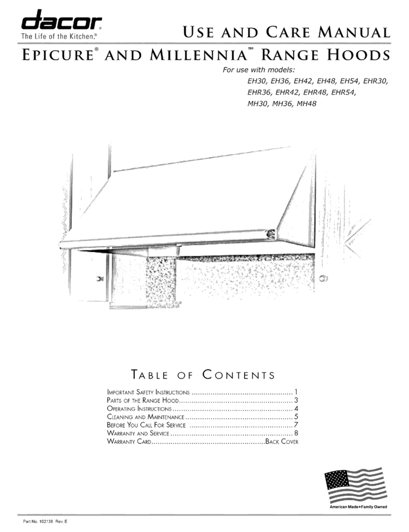 Dacor EPICURE EH30 User manual