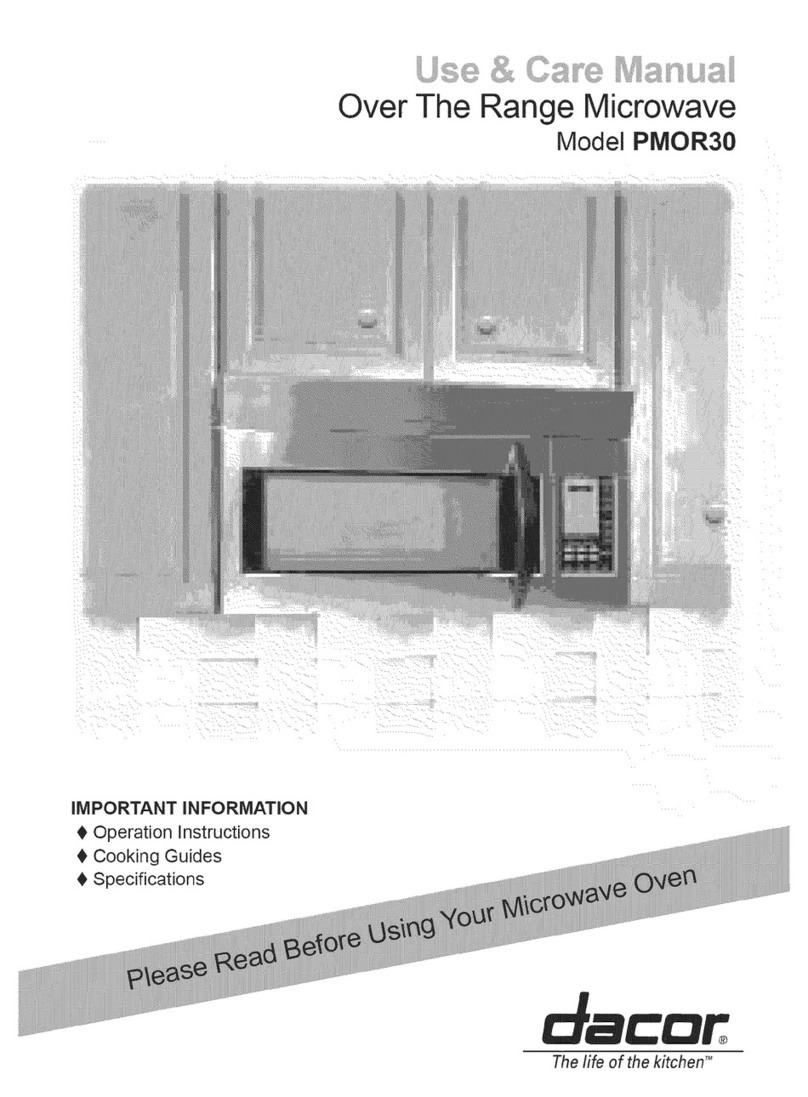 Dacor PMOR30 User manual