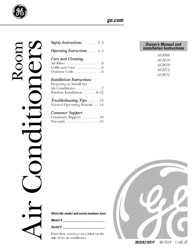 GE AGW10 Operating instructions GE AGW10 Operating instructions