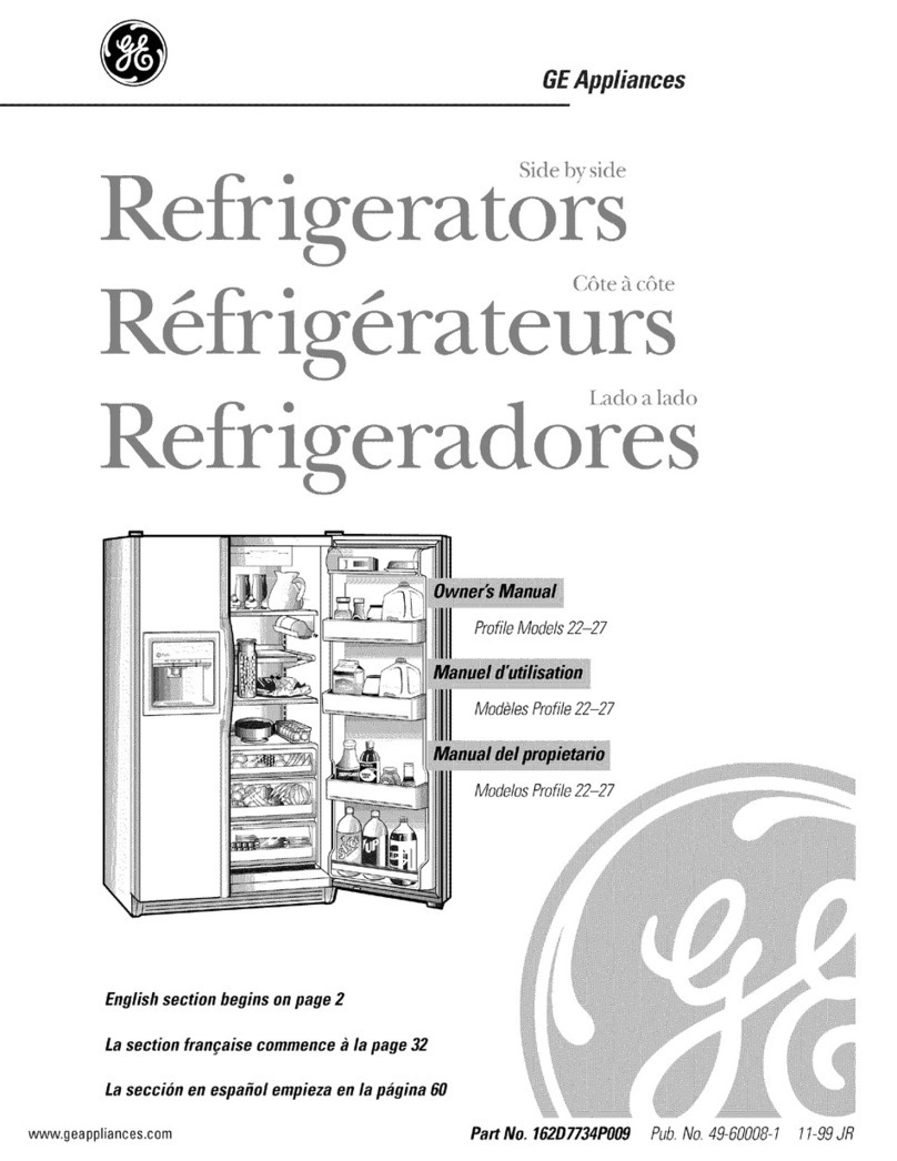 GE TFX25PRBABB User manual GE TFX25PRBABB User manual