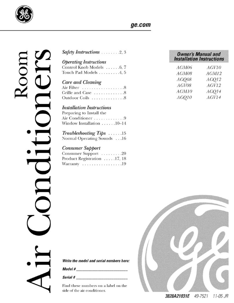 GE AGM12 Operating instructions