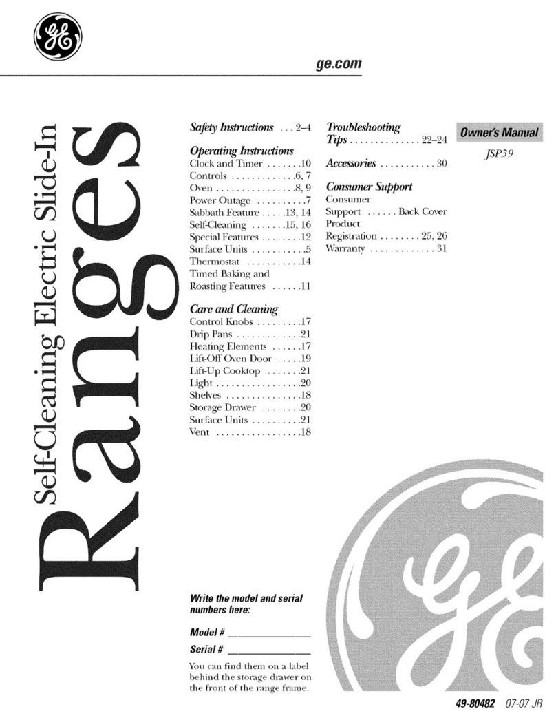 GE JSP39 owner's manual