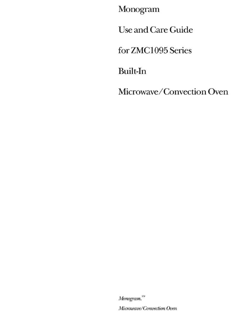 GE Monogram ZMC1095 Series User manual