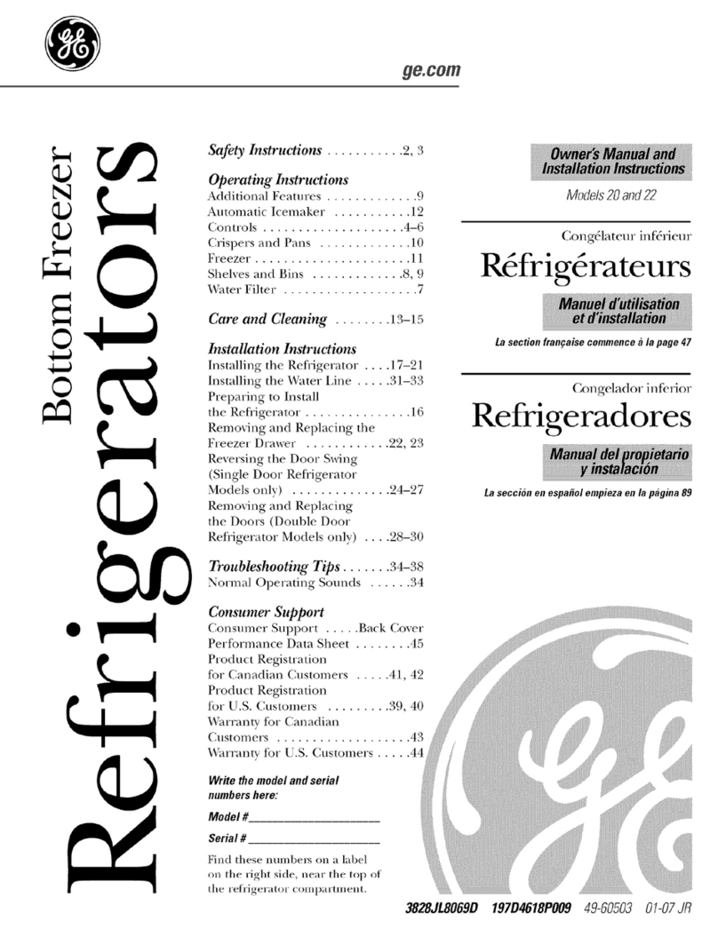GE PDS20MBWBWW and Operating instructions