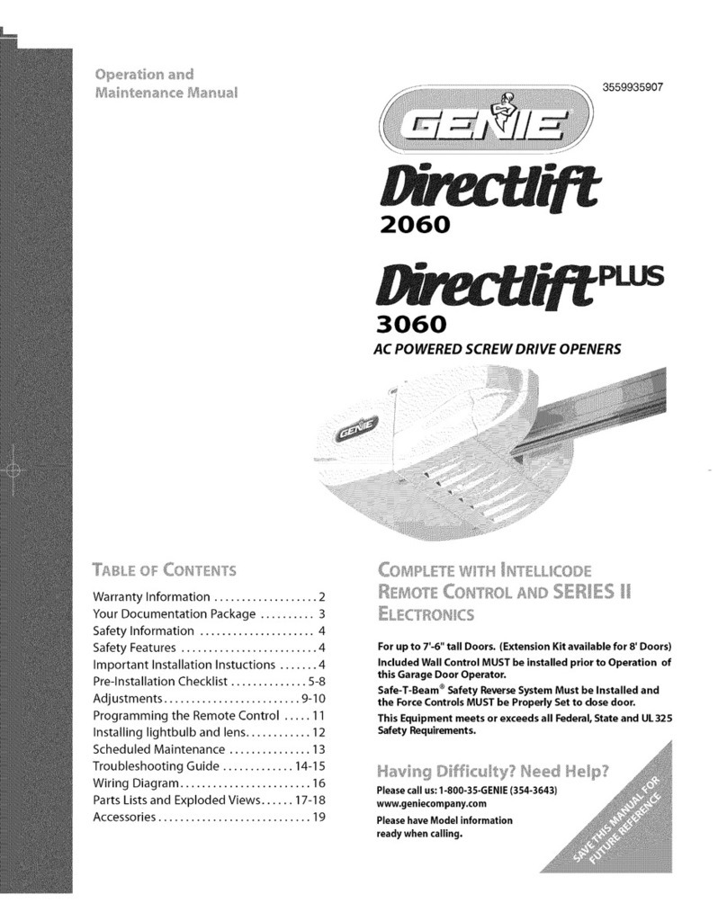 Genie DirectLift 2060 User manual