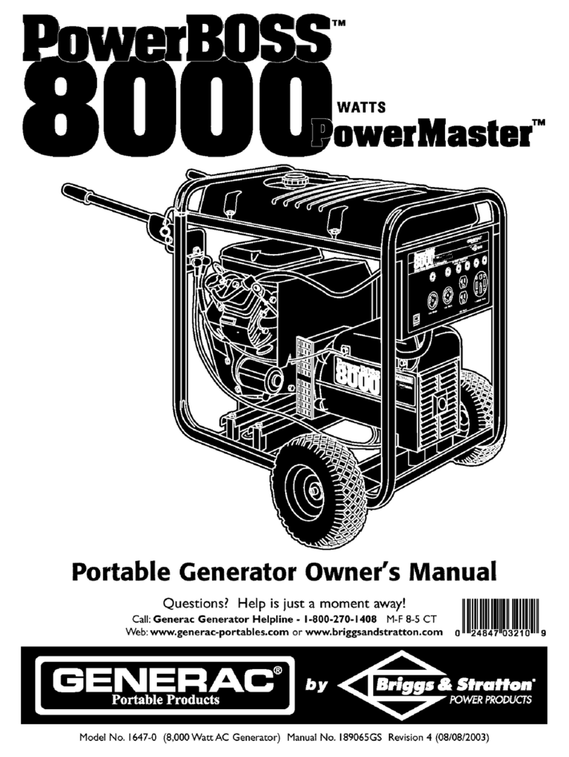 Generac Power Systems PowerBOSS 8000 PowerMaster User manual