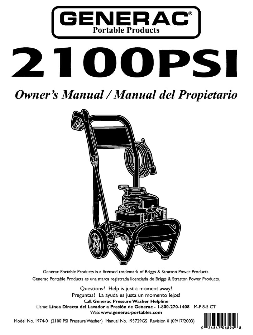 Generac Portable Products 2100PSI owner's manual