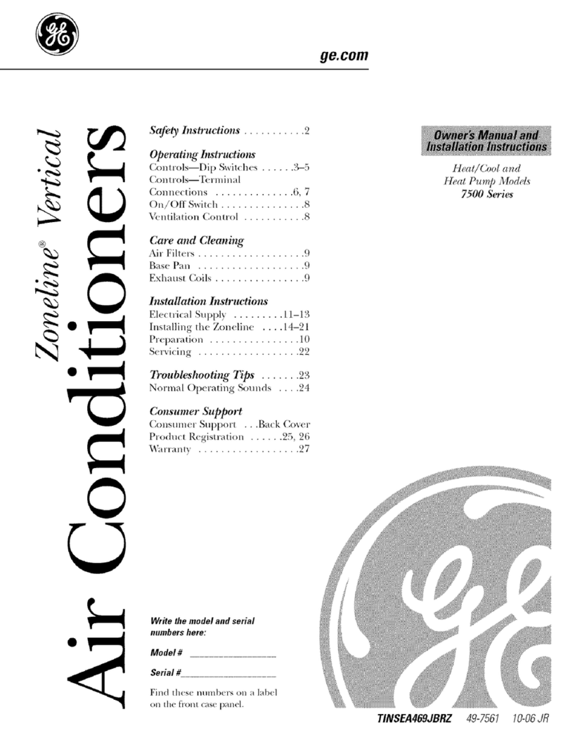 GE AZ75W18DACM1 and Operating instructions