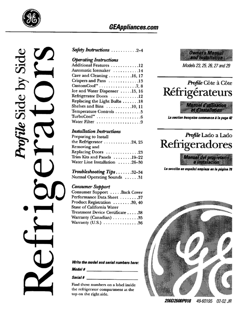 GE PSS25NGNACC and Safety guide