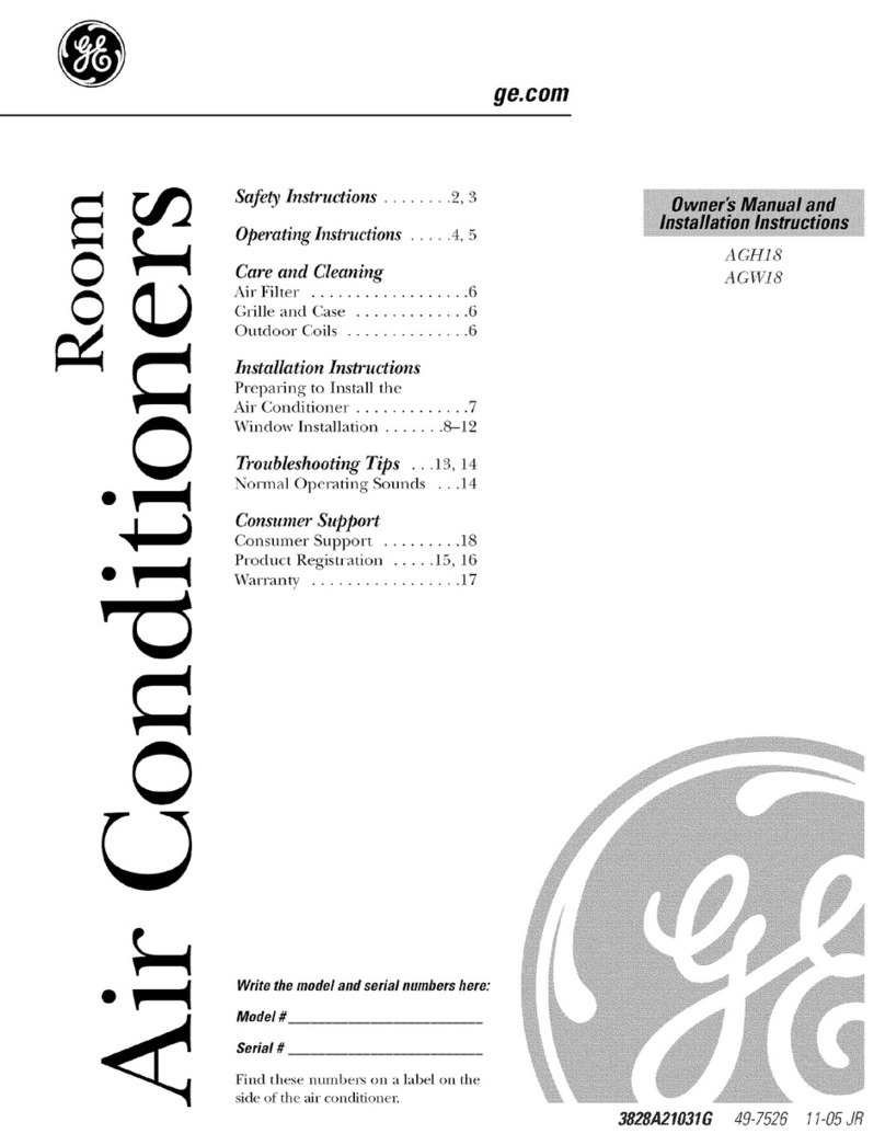 GE AGW18 Operating instructions