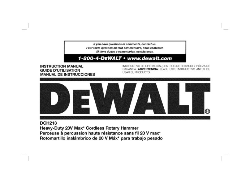 DeWalt DCH213 User manual DeWalt DCH213 User manual