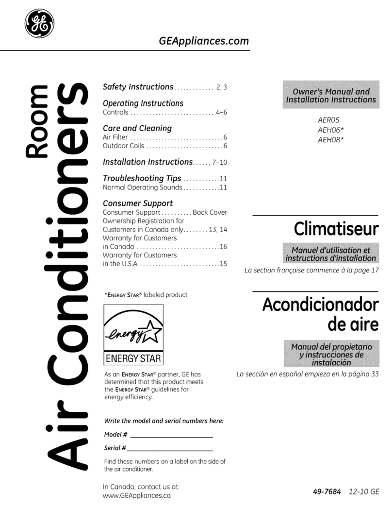 GE AER05 Operating instructions