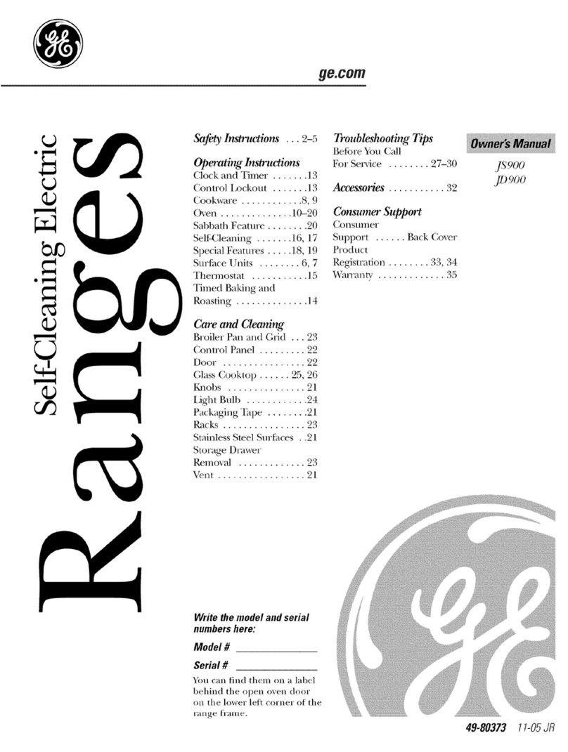 GE JD900 User manual