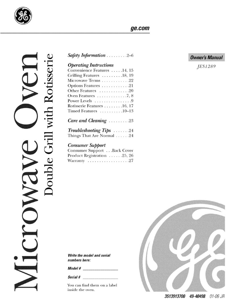GE JES1289 User manual