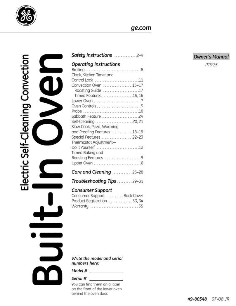 GE Appliances PT925 User manual