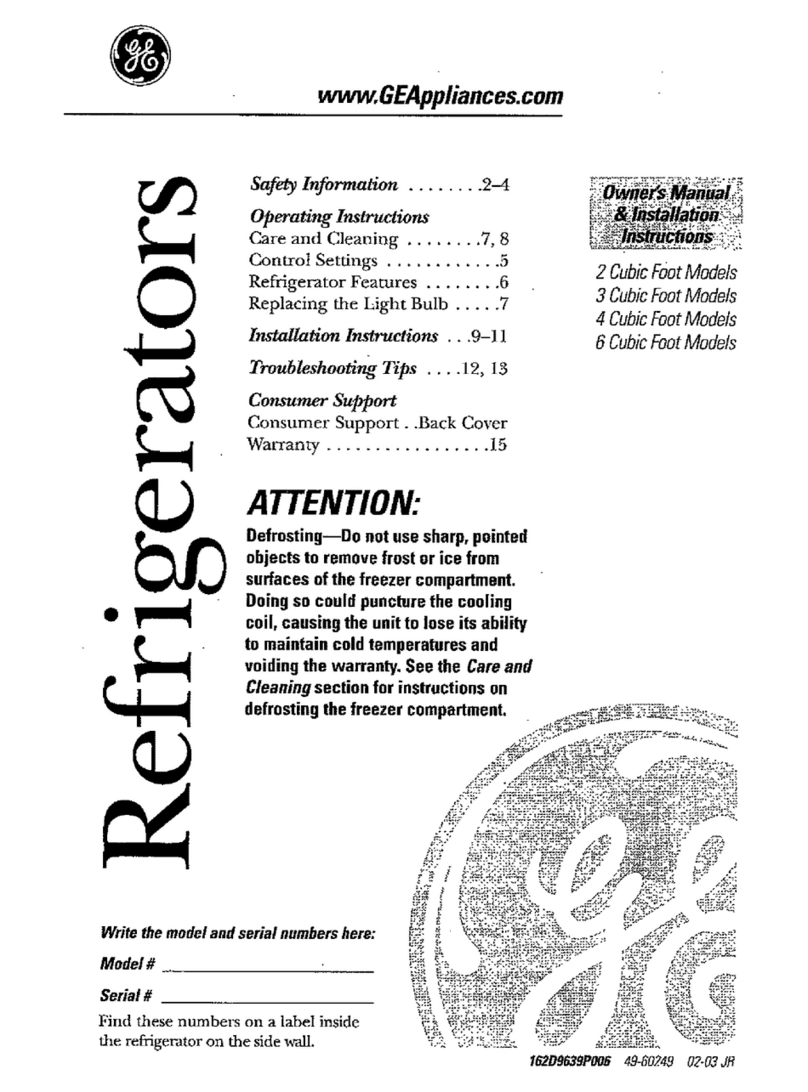 GE 2 Cubic Foot Series Original instructions