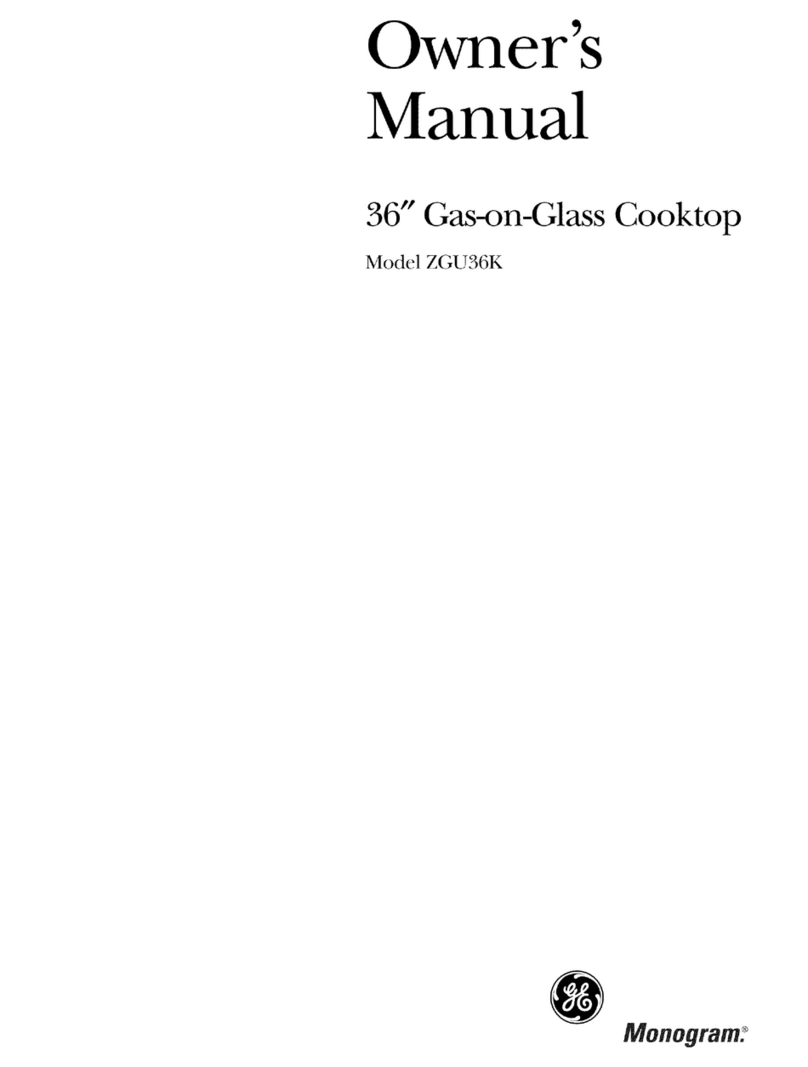 GE Monogram ZGU36K owner's manual