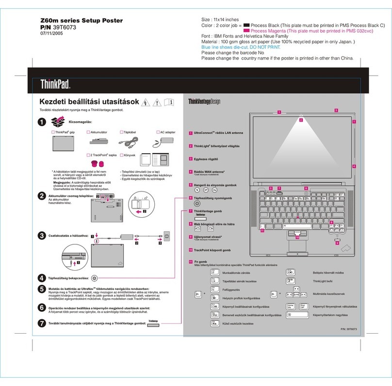 Lenovo ThinkPad Z60m Series User manual