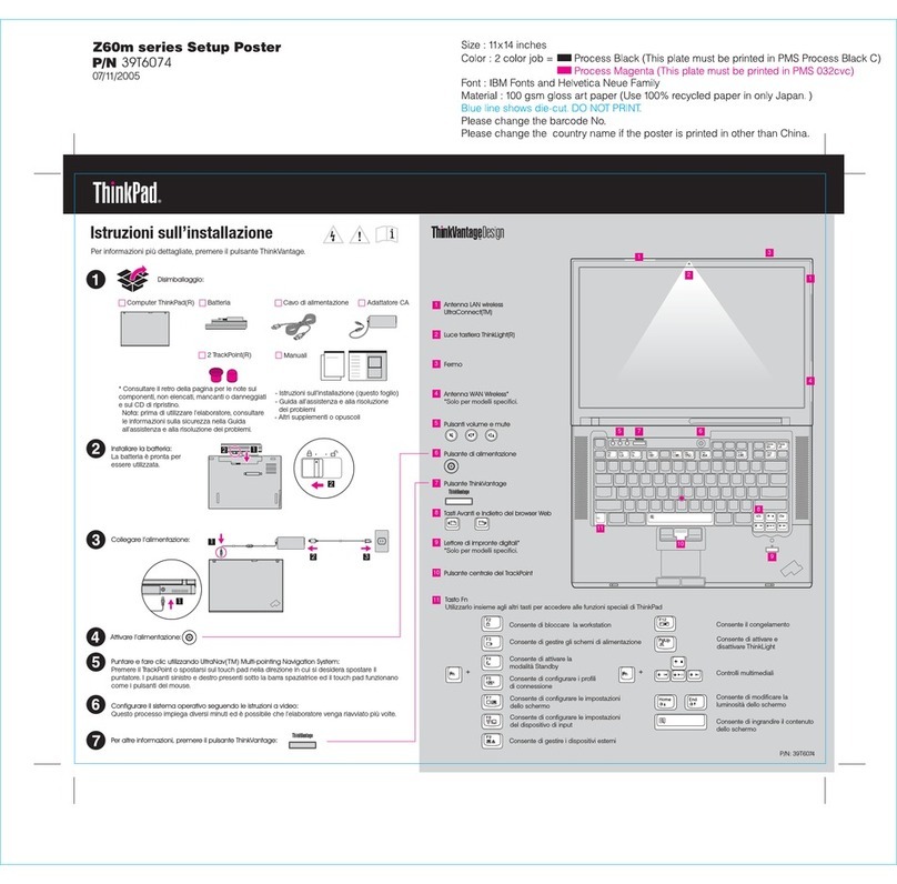 Lenovo ThinkPad Z60m Series User manual