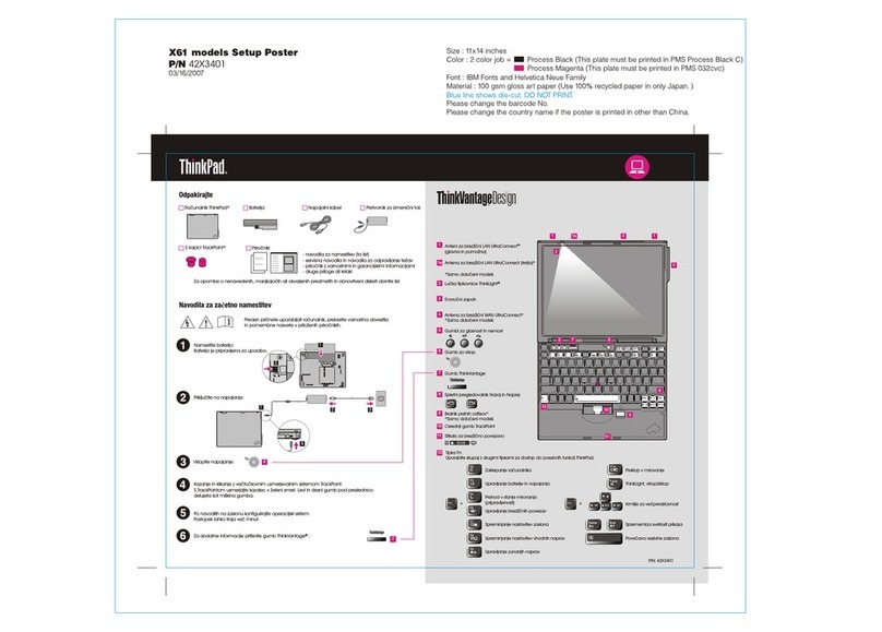 Lenovo ThinkPad X61s User manual