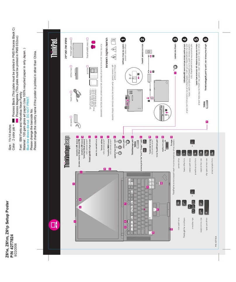 Lenovo THINKPAD Z61P User manual