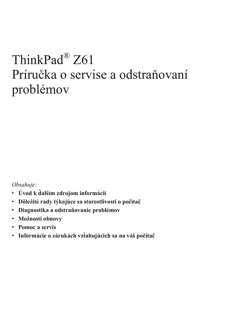 Lenovo ThinkPad Z61E Príručka o servise a odstraňovaní problémov