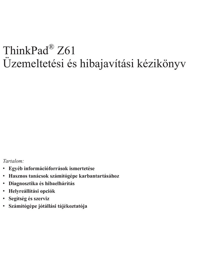 Lenovo ThinkPad Z61E User manual Lenovo ThinkPad Z61E User manual