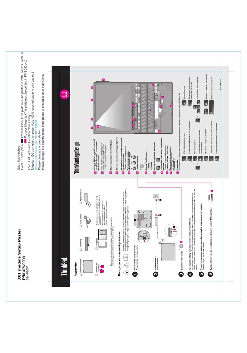Lenovo ThinkPad X61s Setup guide