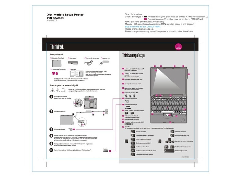 Lenovo ThinkPad X61s User manual