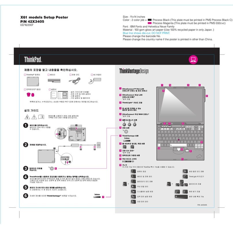 Lenovo ThinkPad X61s User manual