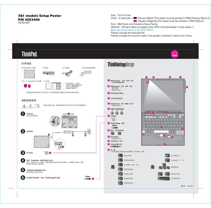 Lenovo ThinkPad X61s User manual