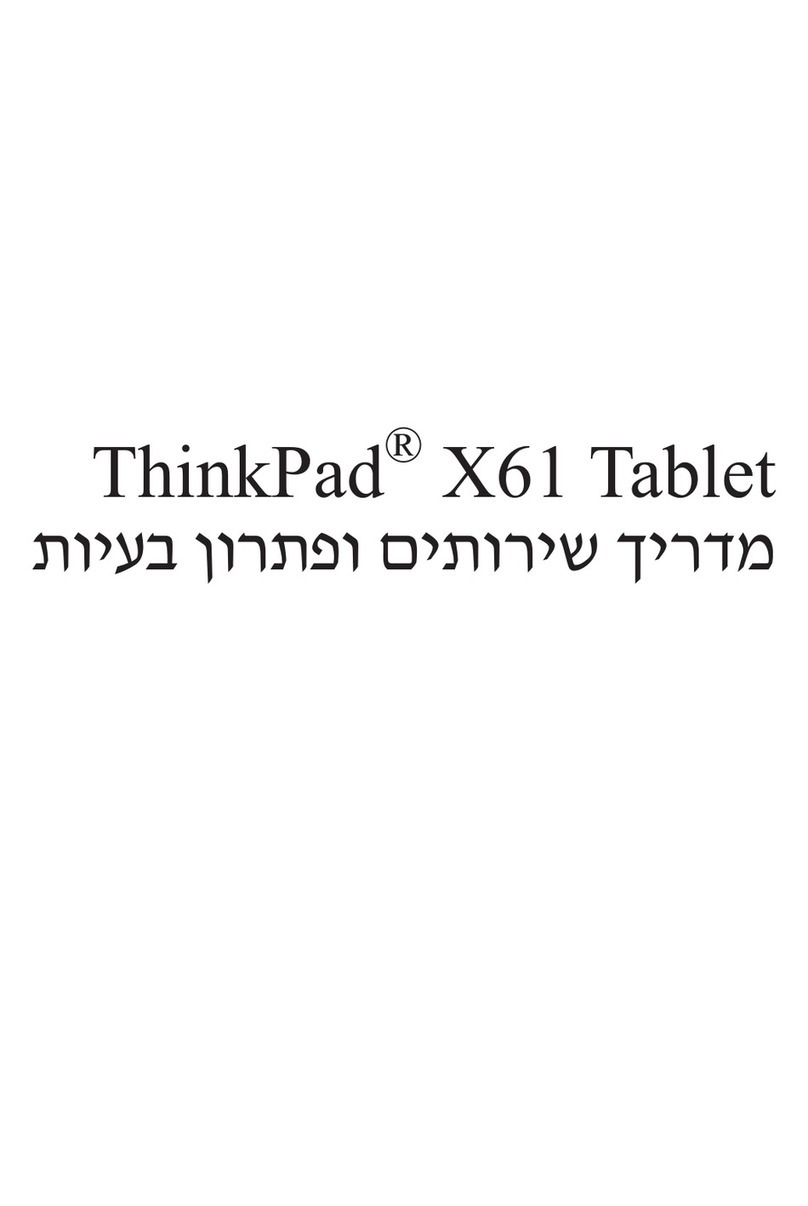Lenovo ThinkPad X61 Service and troubleshooting guide