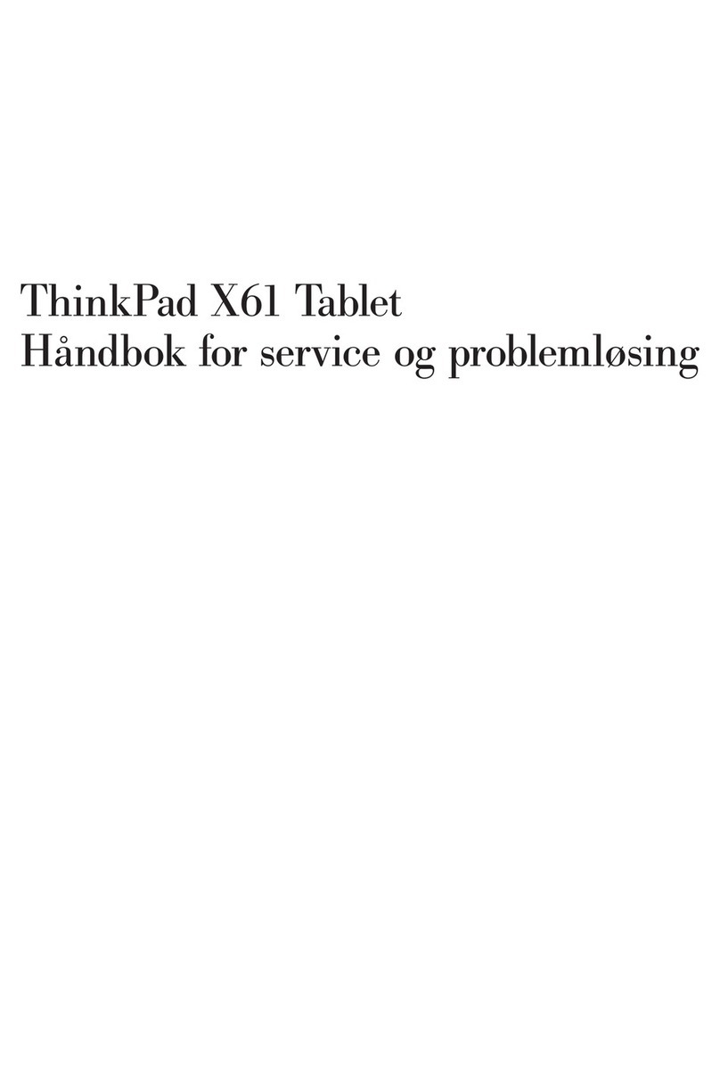 Lenovo ThinkPad X61 Handbok for service og problemlosing