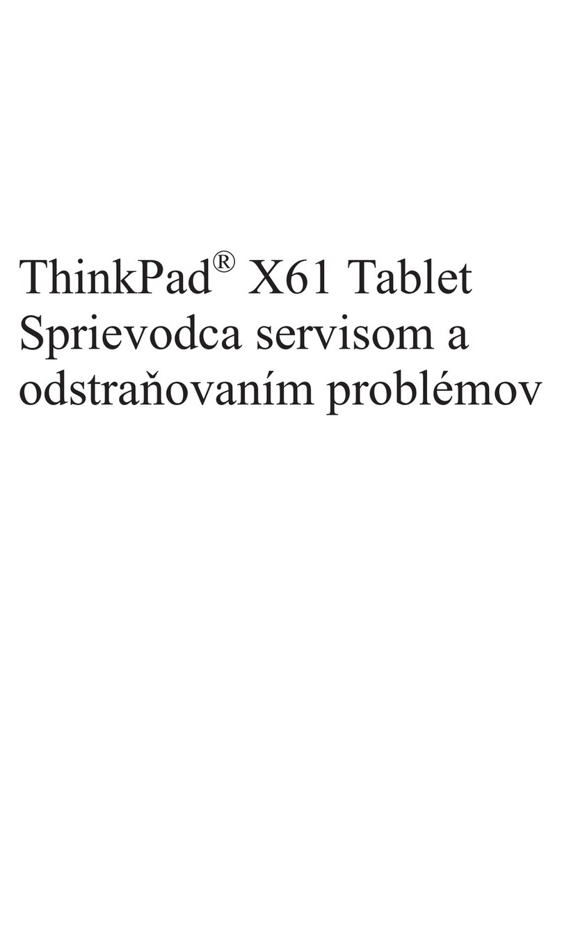 Lenovo ThinkPad X61 Sprievodca servisom a odstraňovaním problémov Lenovo ThinkPad X61 Sprievodca servisom a odstraňovaním problémov
