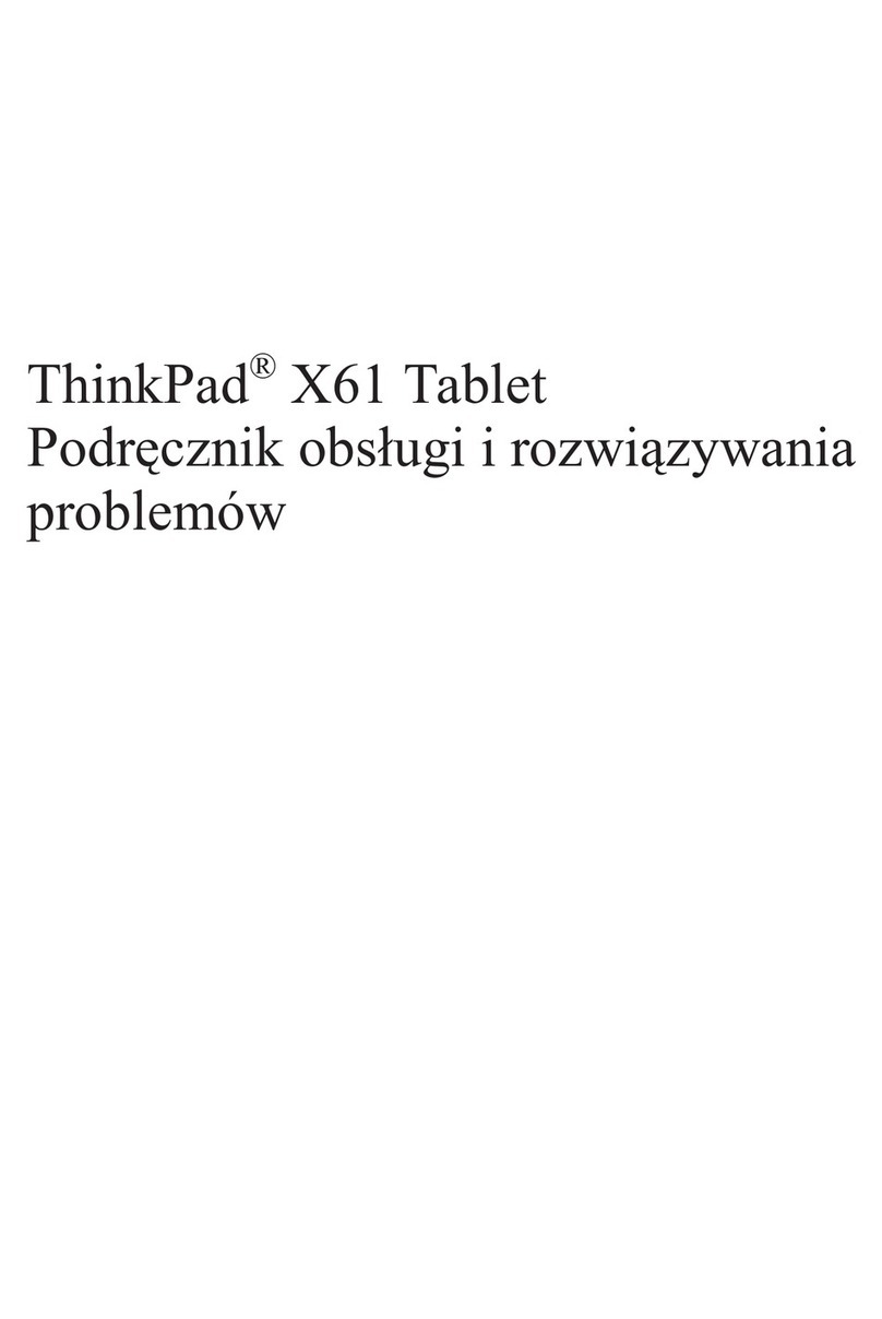 Lenovo ThinkPad X61 Reference guide Lenovo ThinkPad X61 Reference guide