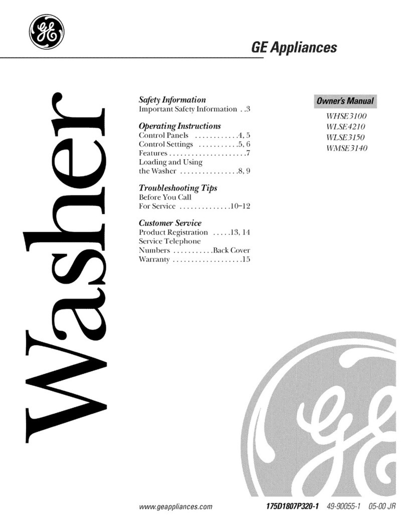 GE WLSE4210 User manual