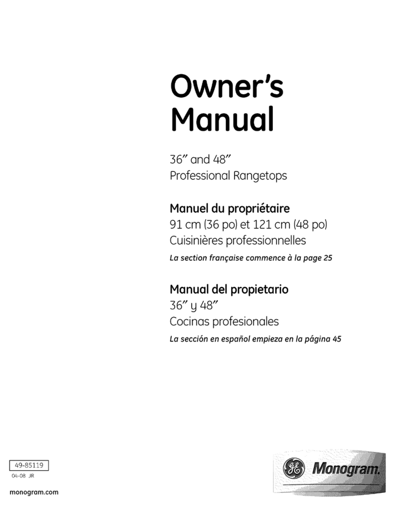 GE Monogram ZGU36N4RH3SS owner's manual