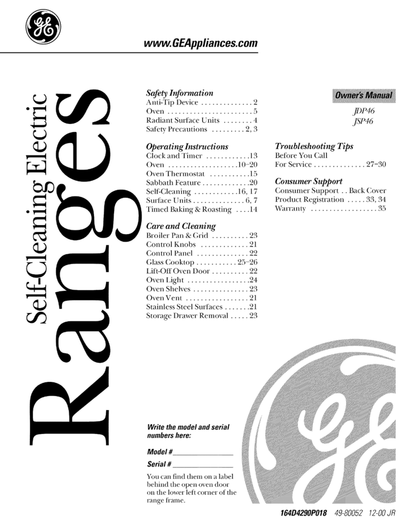GE JSP46 User manual
