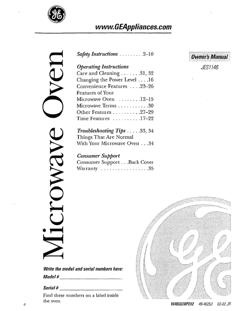 GE Appliances JES1146 User manual