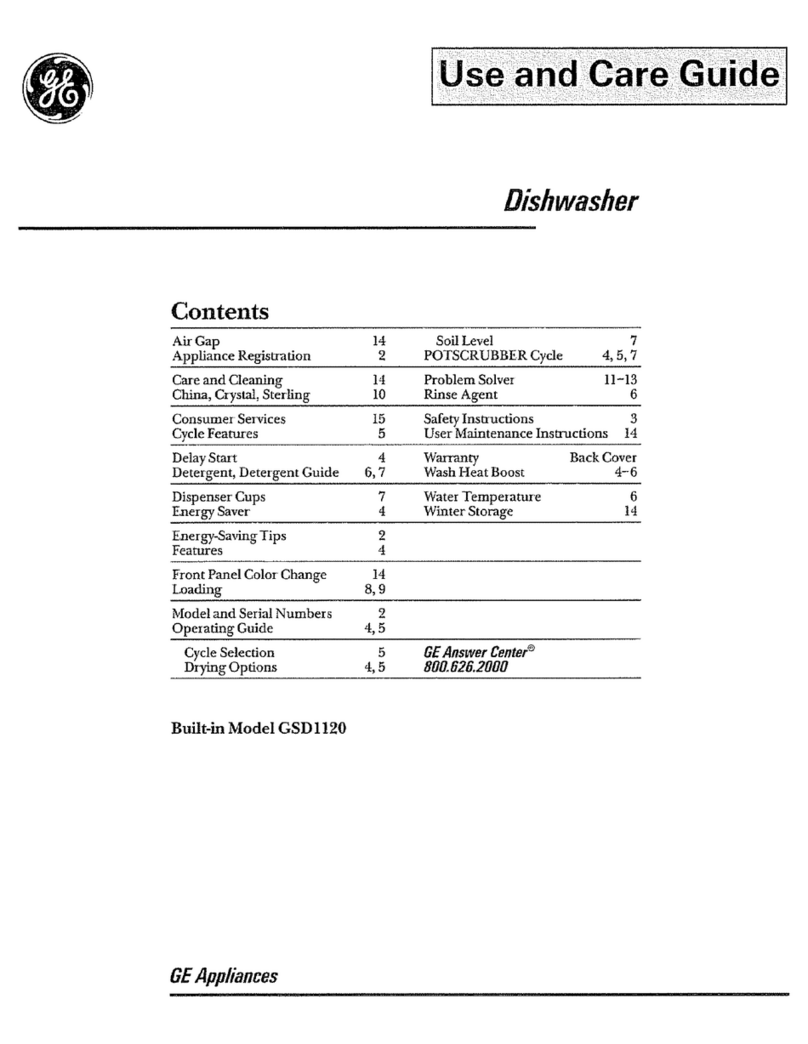 GE GSD1120 User manual