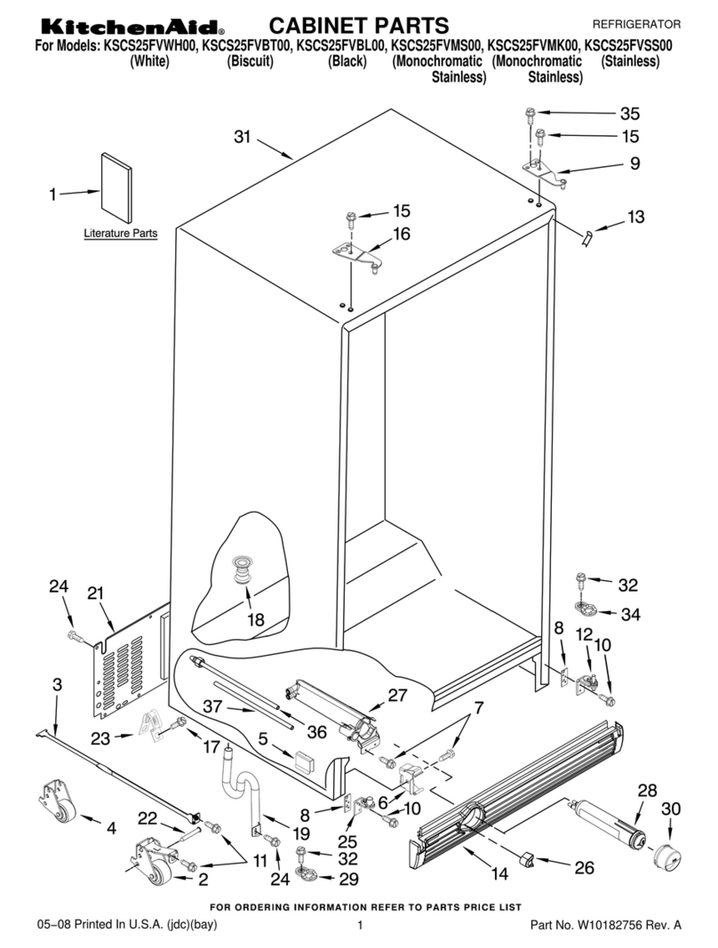 KitchenAid KSCS25FVBL00 User manual