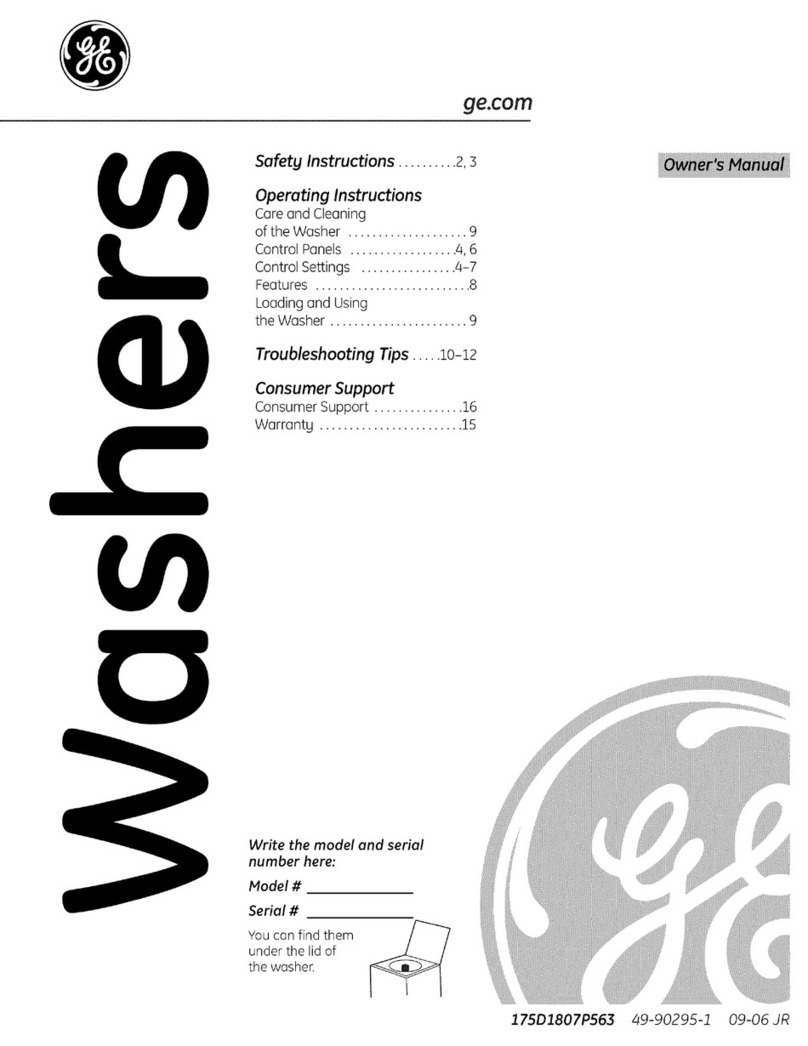 GE WCSR4170G4WW User manual