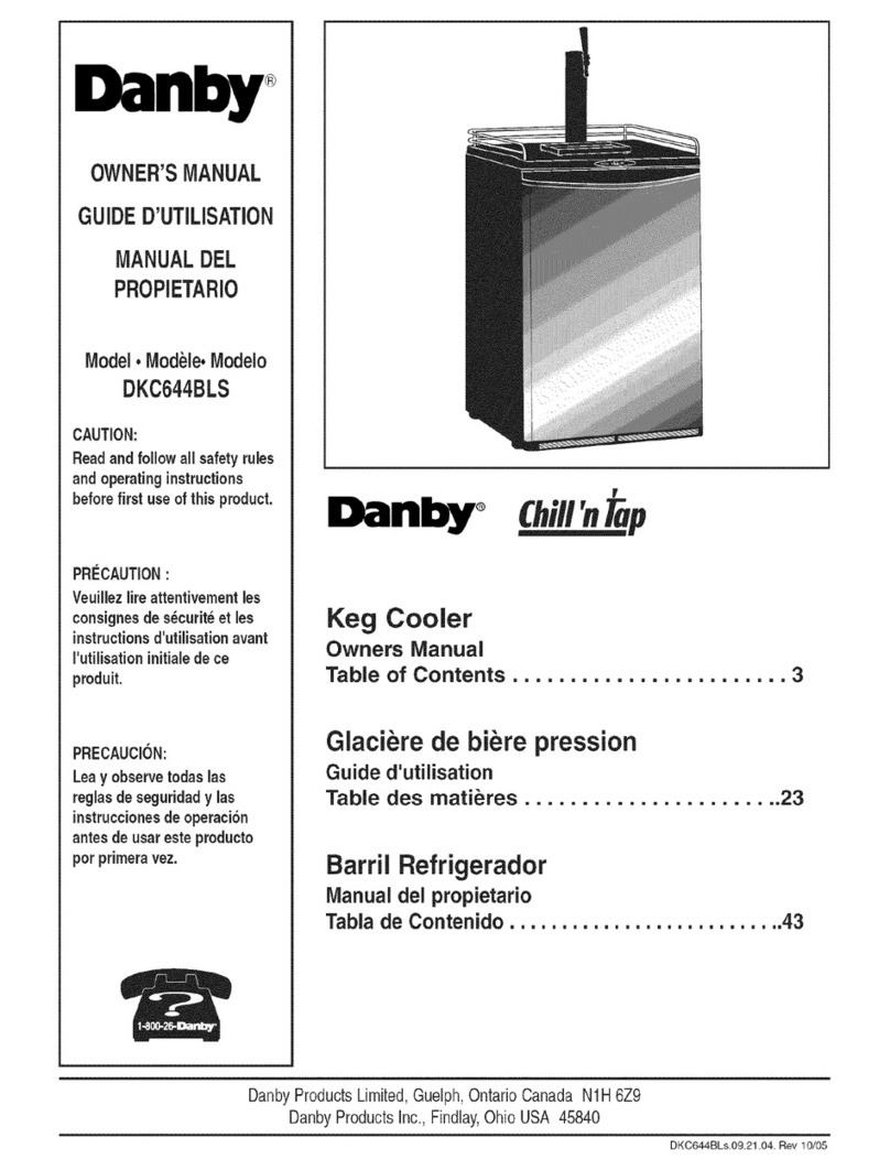 Danby DKC644BLS owner's manual