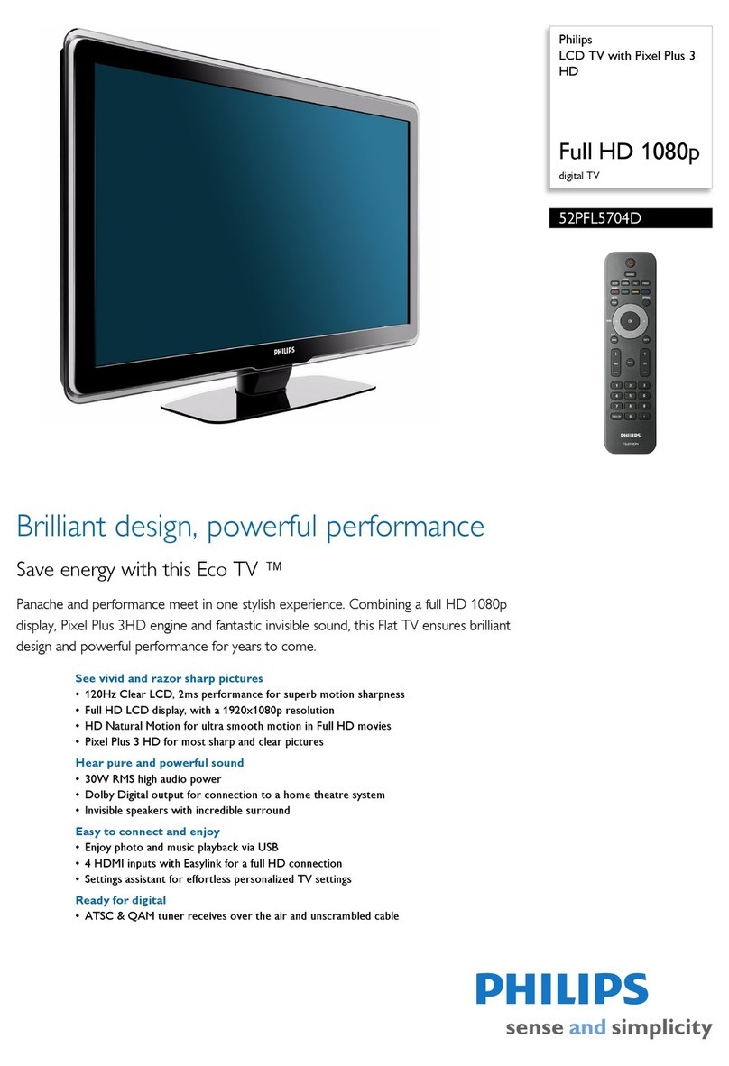 Philips 52PFL5704D User manual Philips 52PFL5704D User manual