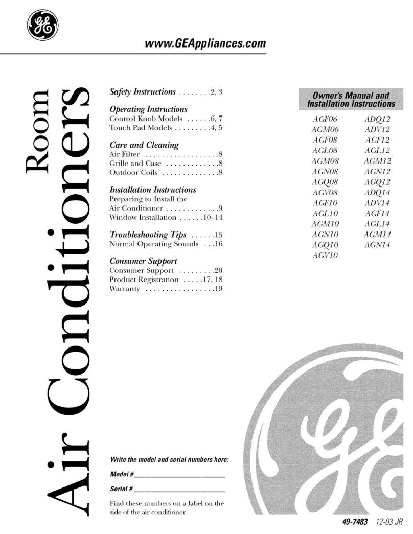 GE ADQ12 and Operating instructions